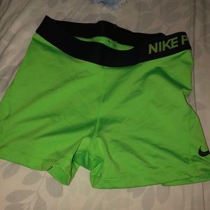 Neon green nike spandex